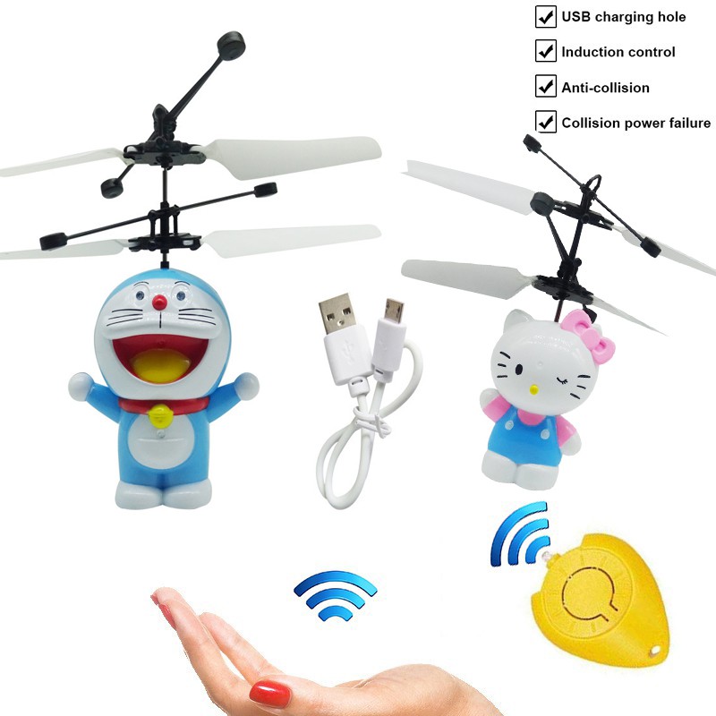 doraemon flying toy hand sensor