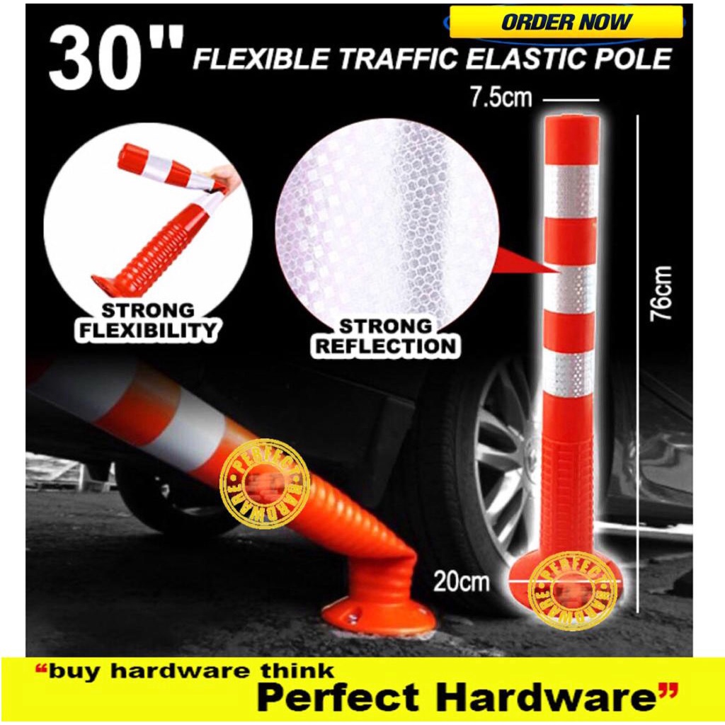 TRAFFIC CONE SAFETY CONE FLEXIBLE POLE DELINEATOR POST QUALITY PU