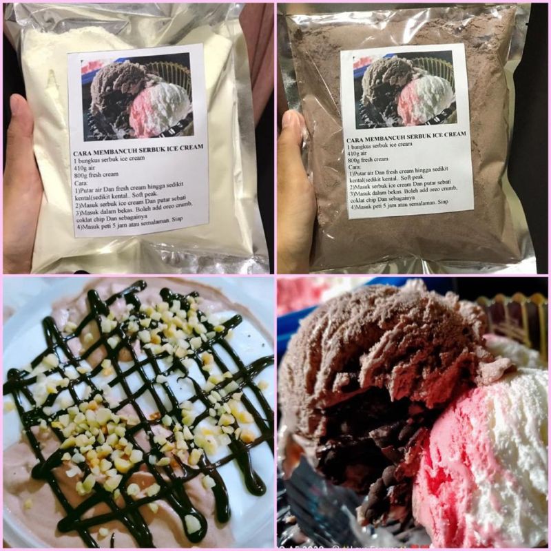 Serbuk Aiskrim Pracampuran Homemade Ice Cream Premix Shopee Malaysia