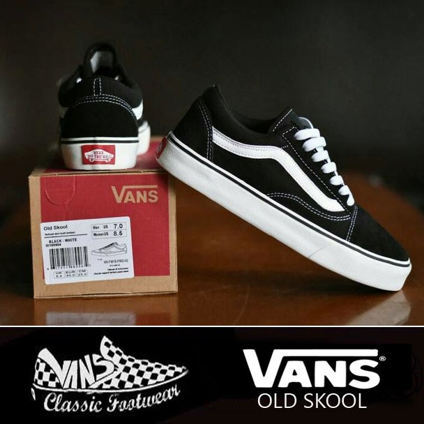 Bug lyse Massakre Old Skool Classic Black White Vans Shoes | Original Vans Shoes | Shopee  Malaysia