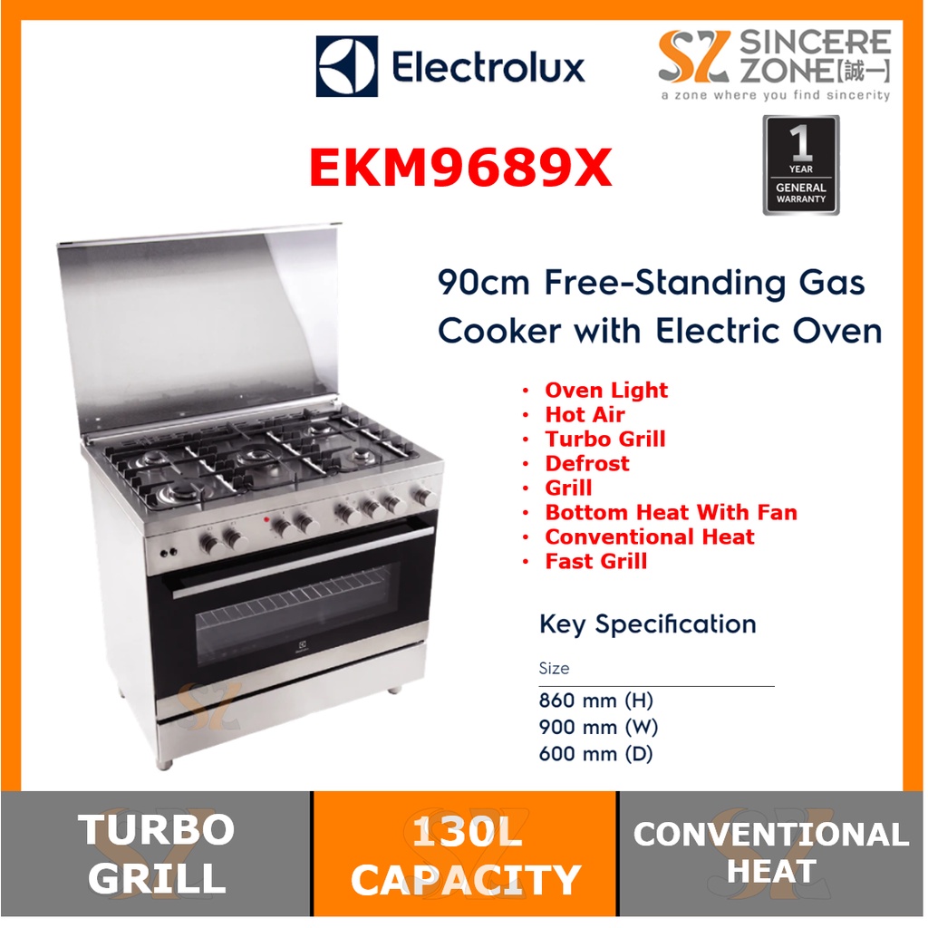 Electrolux EKM9689X Professional Range Cooker Electric Oven 130L