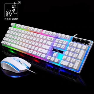 🔥Spot🔥G21 wired USB luminous gaming keyboard mouse computer manipulator backlit keyboard