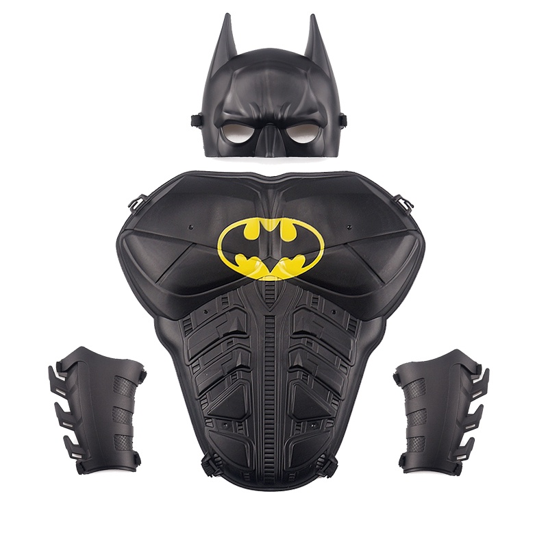 Cosplay Batman Costume Children Clothing Kids Mask Cloak Wristguard  Breastplate | Shopee Malaysia