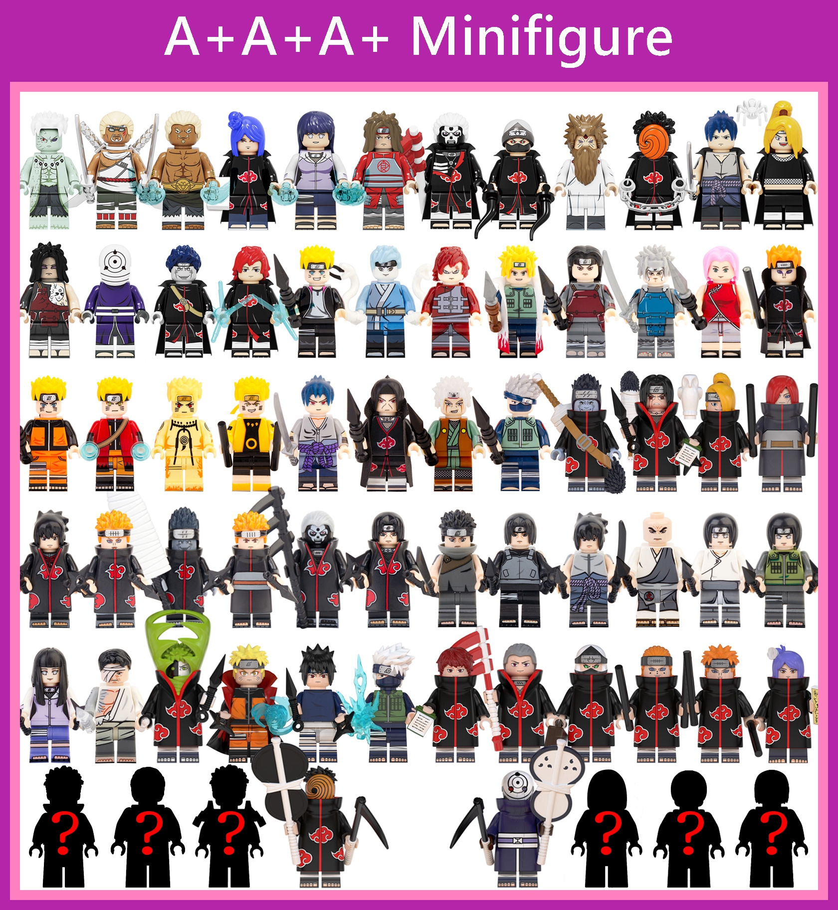 Lego Minifigures Naruto Uzumaki Uchiha Building Blocks Toys for Kids