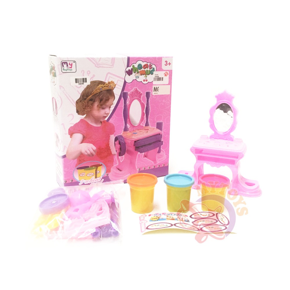 Wheat Mud Coloured Clay Dough Mini Dressing Table Toy Set MYTOYS