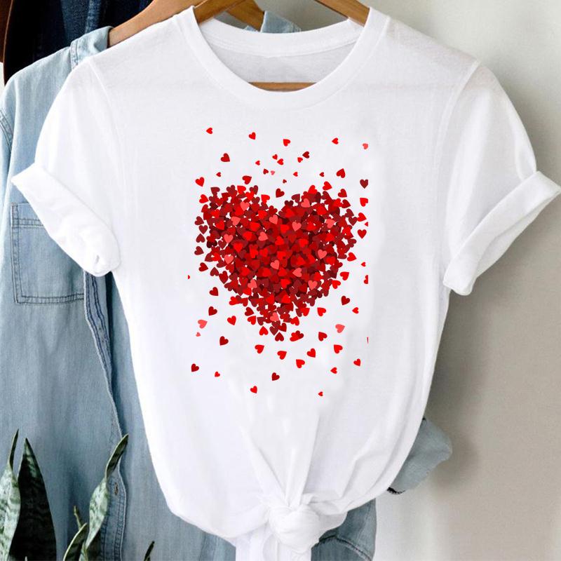 T-shirts Clothing Graphic T Shirts Shirt Clothes Tops Love Sweet Lovely Cute Women Print Top Tee Summer Womens Short Sleeve Female T-shirt