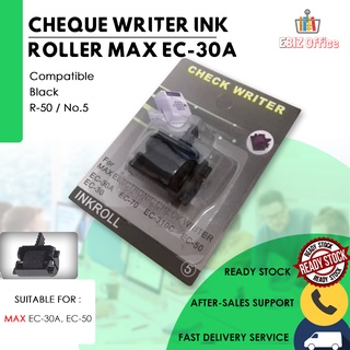 And Ec-50 Check Writers Max R-50 Black Ink Roller For Ec-30a Ec-30 Ec-70 