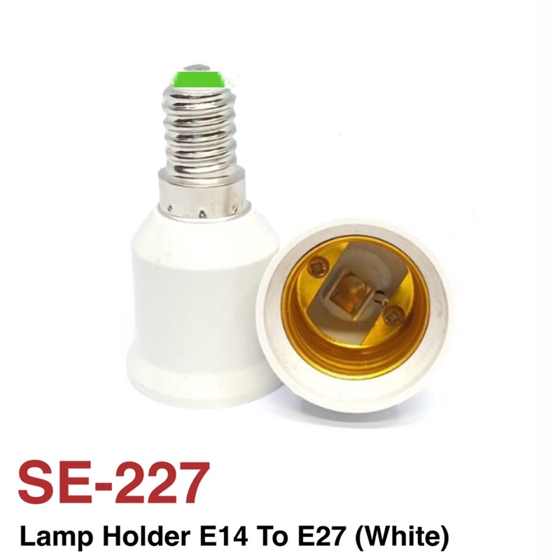 Ready Stock SE227 Lamp Holder E14 To E27 (White) Shopee Malaysia