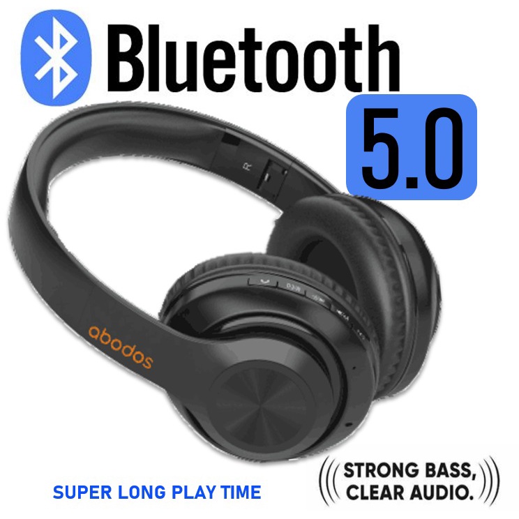 【STRONG BASS】ABODOS AS-WH13 Wireless Headset Bluetooth Bass Stereo ...