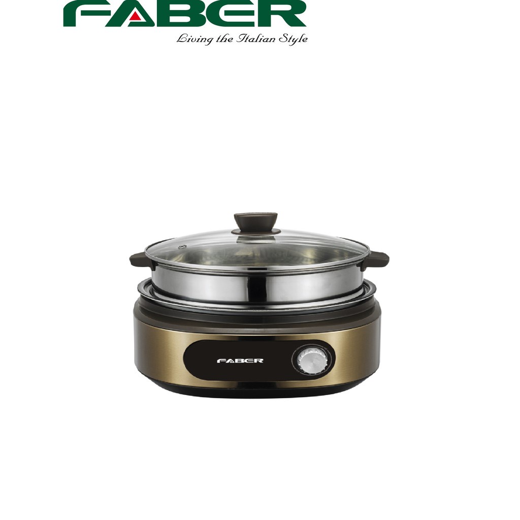 (Offer!!!) FABER 5L Multi Cooker Steamboat BBQ Grill Stir Fry Soup Steam FMC 1500