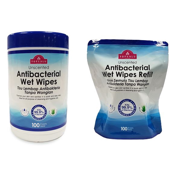 (Unscented) Antibacterial Wet Wipes (100 sheets) Shopee Malaysia