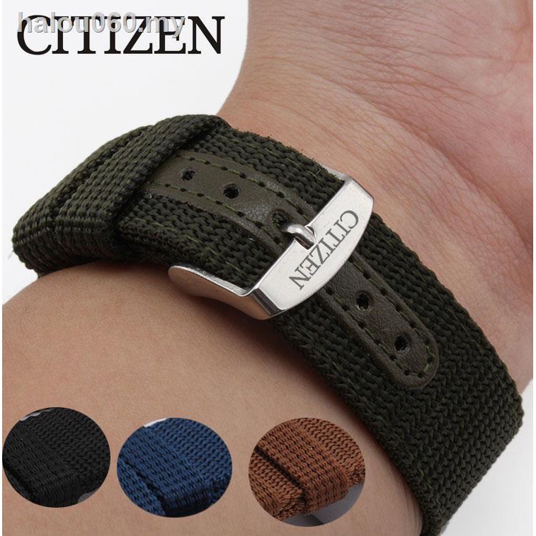 Straps & Clasps Watch Accessories ☢CITIZEN Watch Band Male Eco-Drive  Accessories Blue Sky Envoy 20 22 23mm Nylon Canvas | Shopee Malaysia