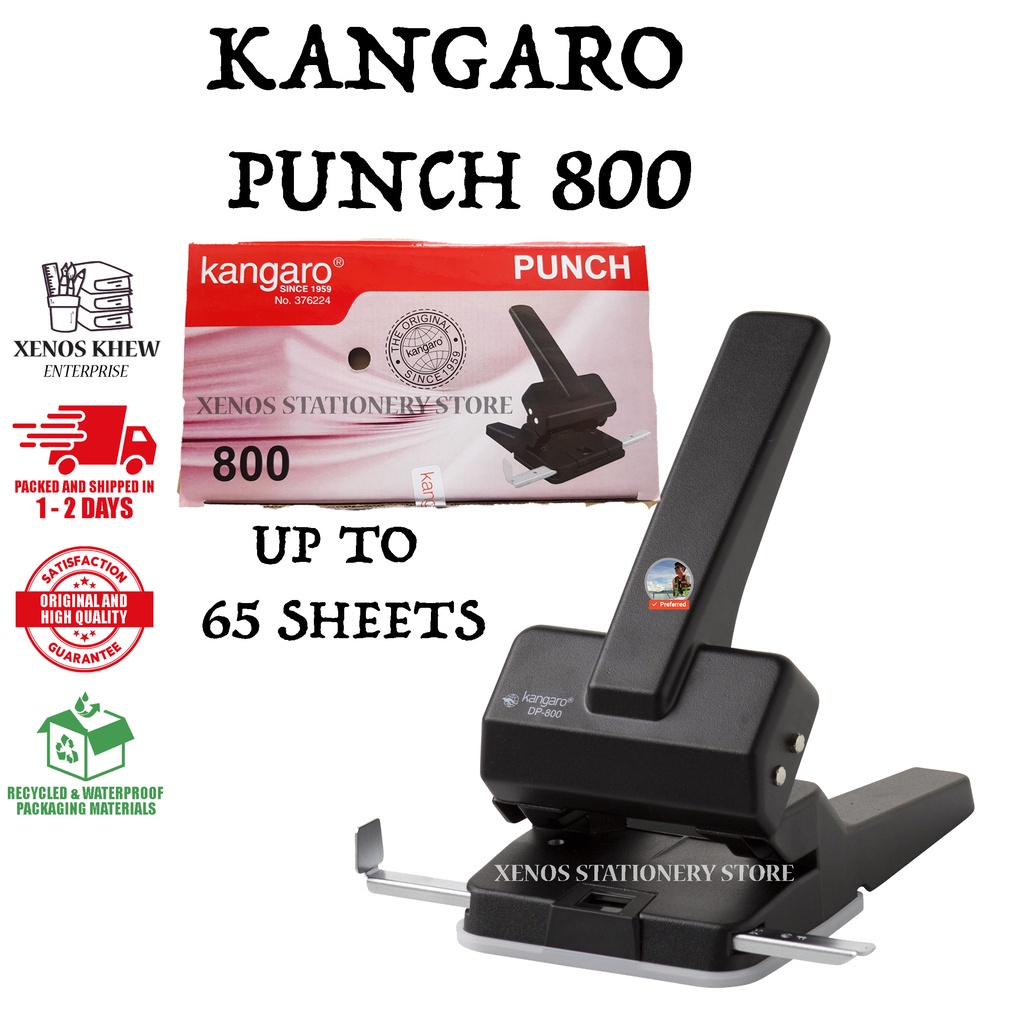 KANGARO PAPER PUNCH 800 / KANGAROO 800 PAPER PUNCH / KANGARO TWO HOLE ...