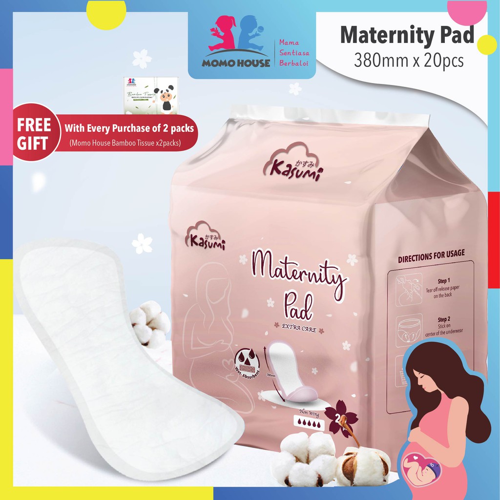 Buy 20pcs Kasumi Pad Maternity Pad Daily Fresh Wide Comfortable 2 Pack With Gift Seetracker Malaysia
