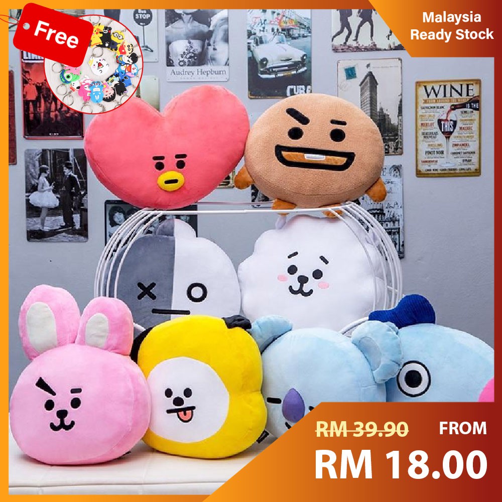 Mega Promo Large Kpop Bts Bangtan Boys Bt21 Pillow Cushion Plush Toy Doll Shopee Malaysia