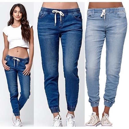 womens jeans with drawstring waist