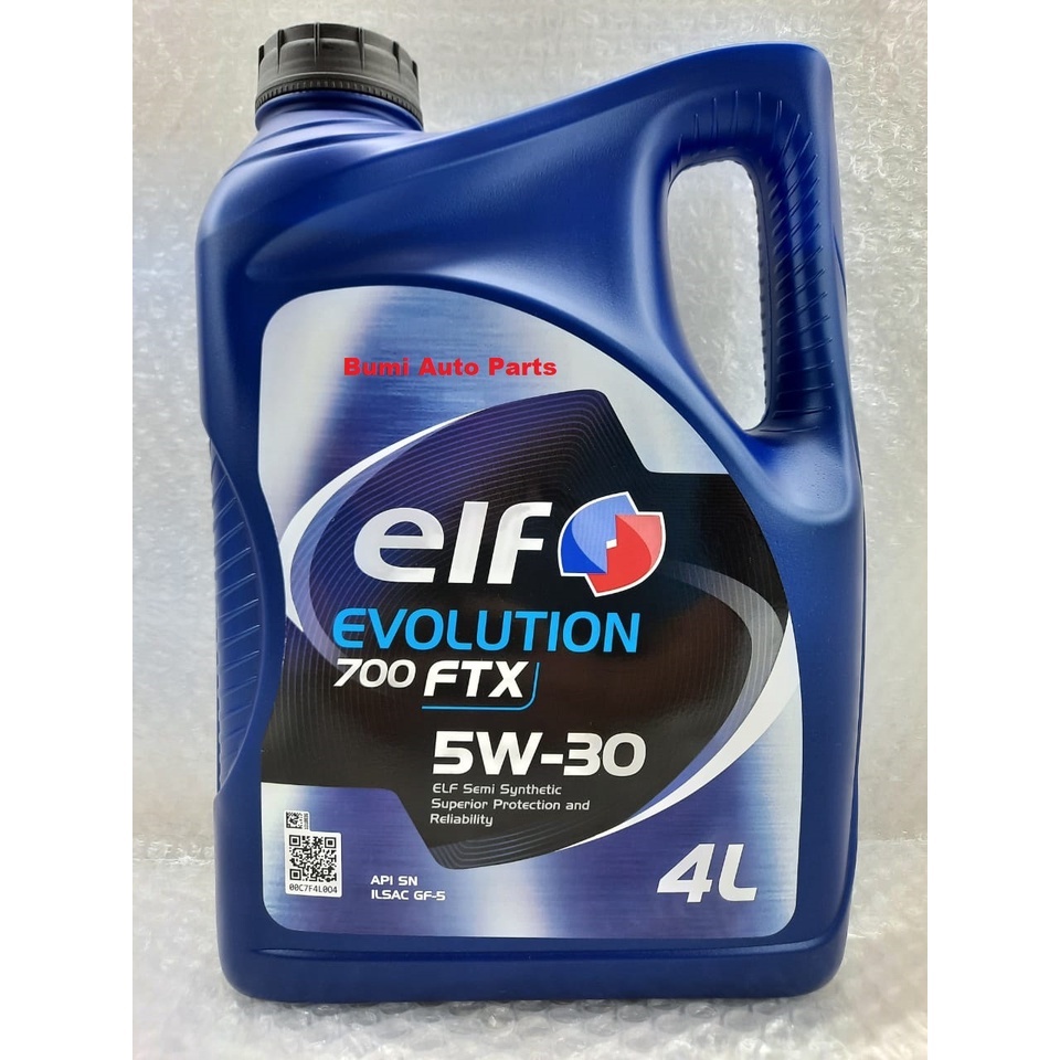 ELF Semi Synthetic Engine Oil Evolution 700 FTX 5W30 4 Liter Engine