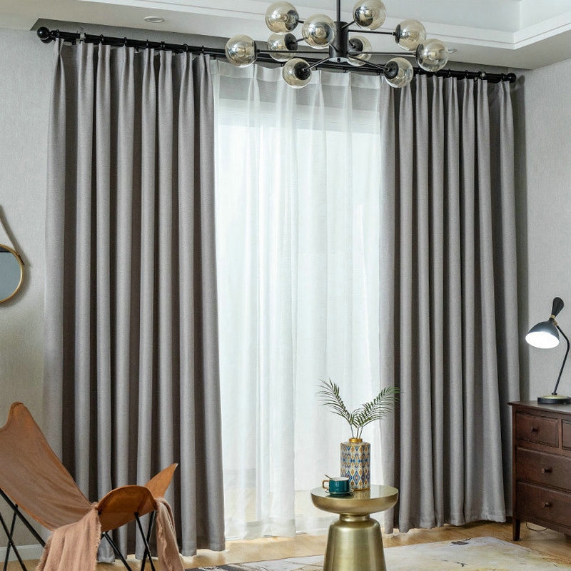 Curtains For Bedroom Linen Textured Room Darkening Drapes 110 Inch