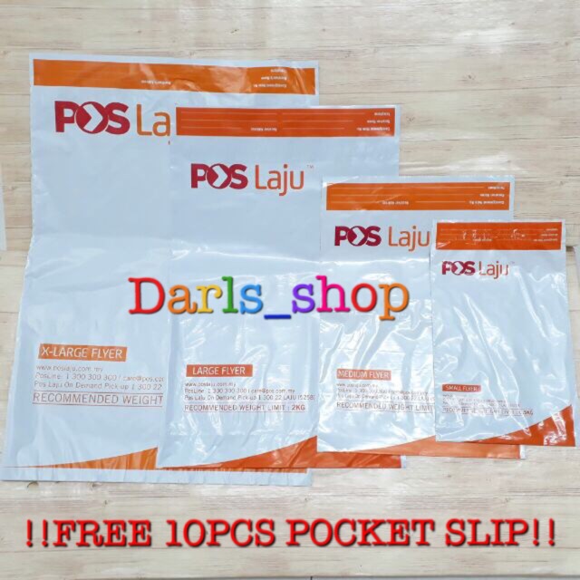 Poslaju Parcel Flyer Sampul Poslaju With Pocket S M L Xl Shopee Malaysia