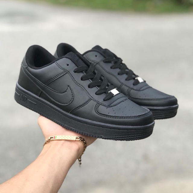 NIKE AIR FORCE LOWCUT All Black | Shopee Malaysia