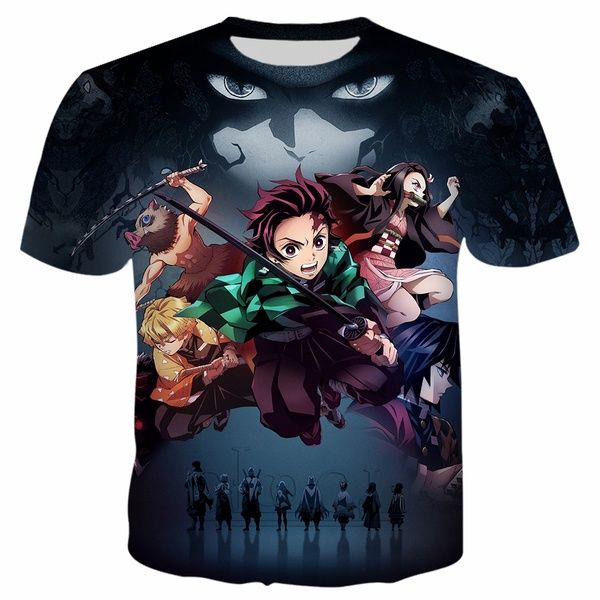 Demon Slayer Kimetsu No Yaiba Tops Harajuku Style Casual T Shirts ...