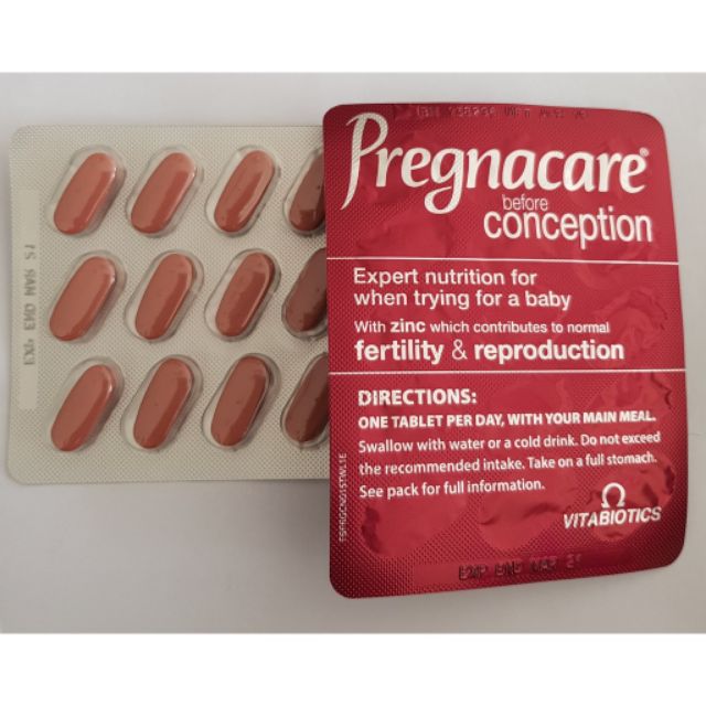 Vitabiotics Pregnacare Folic Acid Female Before Conception Pregnancy Fertility Reproduction Original U K Product Shopee Malaysia