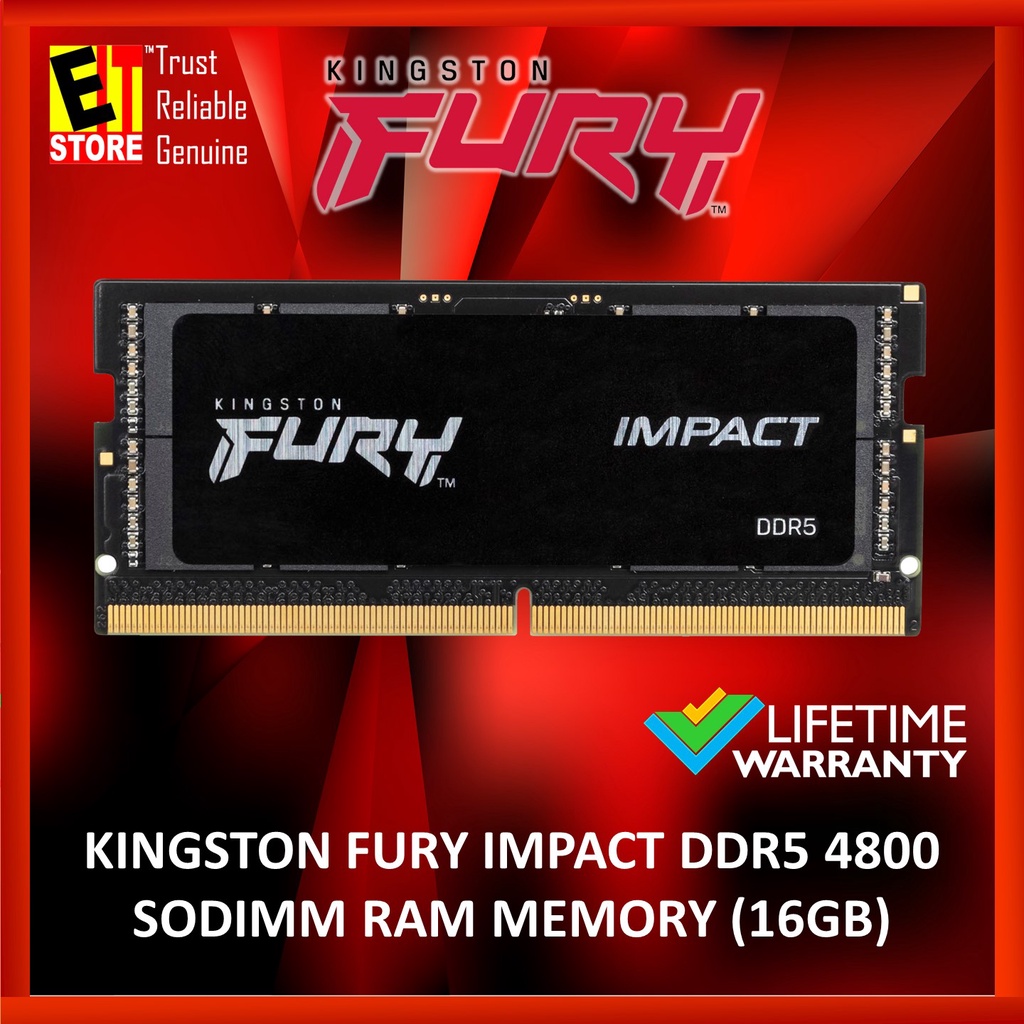 KINGSTON FURY IMPACT DDR5 4800 SODIMM GAMING LAPTOP RAM MEMORY 8GB/16GB/32GB Shopee Malaysia