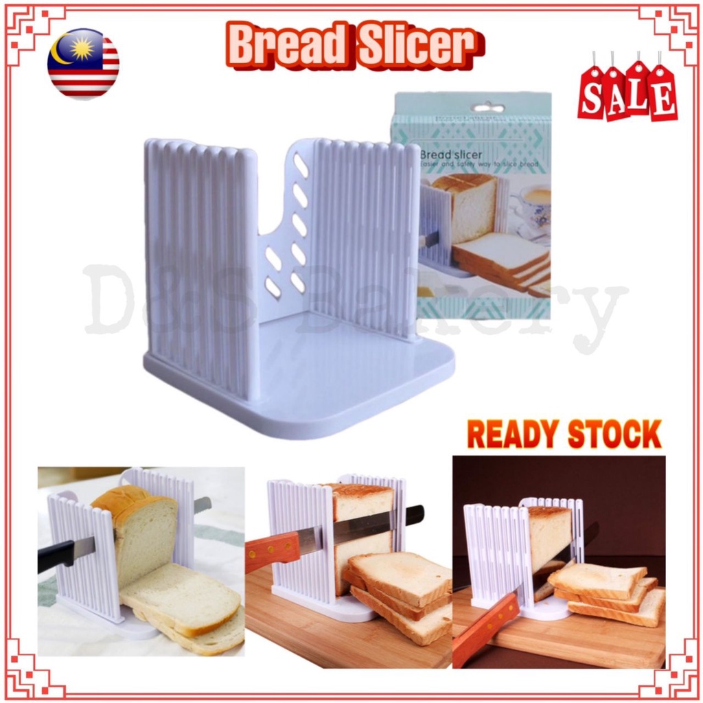 🇲🇾 D&S Bread Slicer Tools Bread Cutter Mold Loaf Cutting Tool Toast Sandwich Cutter Slicer Penghiris Roti面包 土司分割器