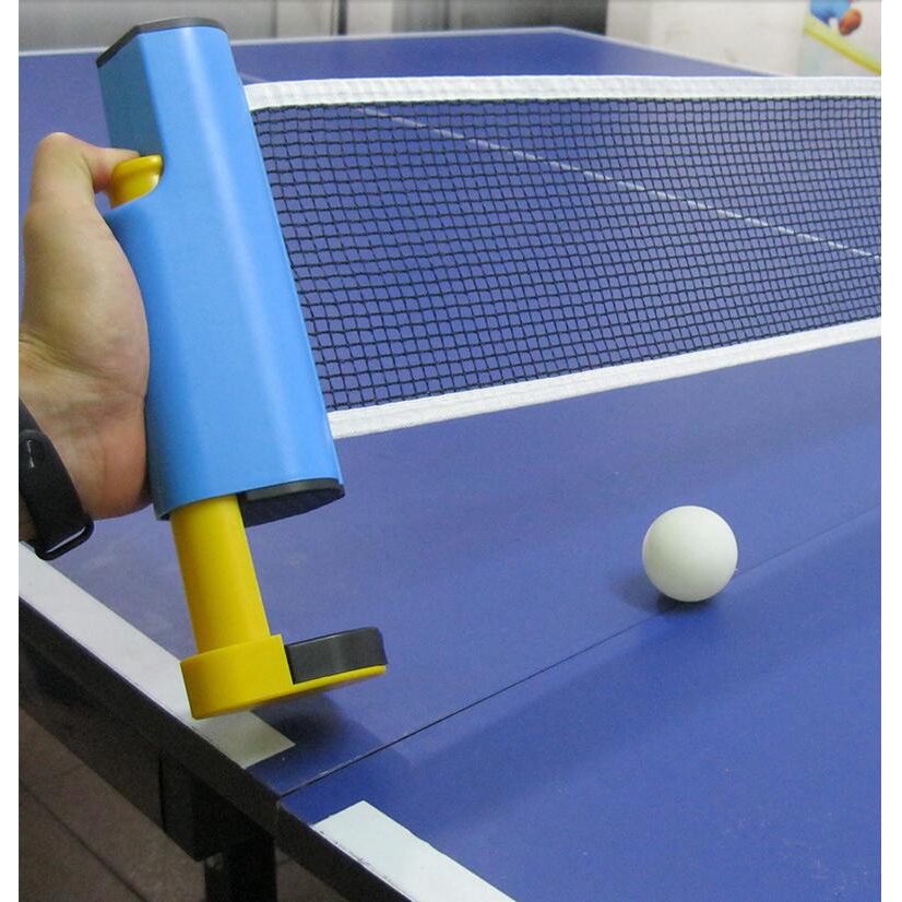 Retractable Table Tennis Net & Post Durable Adjustable Ping Pong Net Accessory Indoor Outdoor Use 