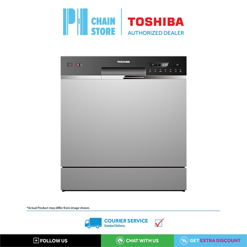 (COURIER SERVICE) TOSHIBA DW-08T1(S)-MY COUNTER TOP DISHWASHER - 8 PLACE SETTING