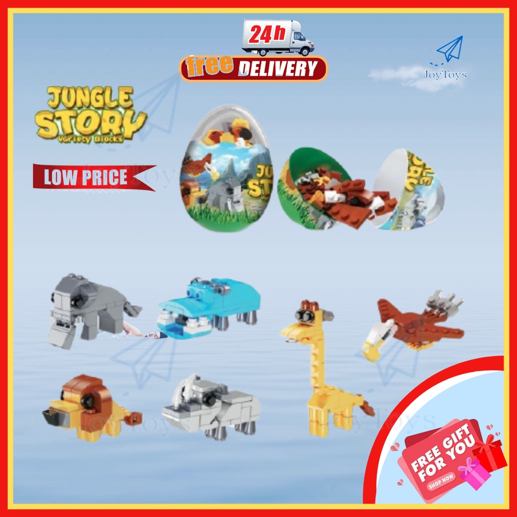 JoyToys Animal Dinosaur Egg Capsule Mini Lego Block Toys For Kids Mainan  Murah Kanak Kanak Budak | Shopee Malaysia