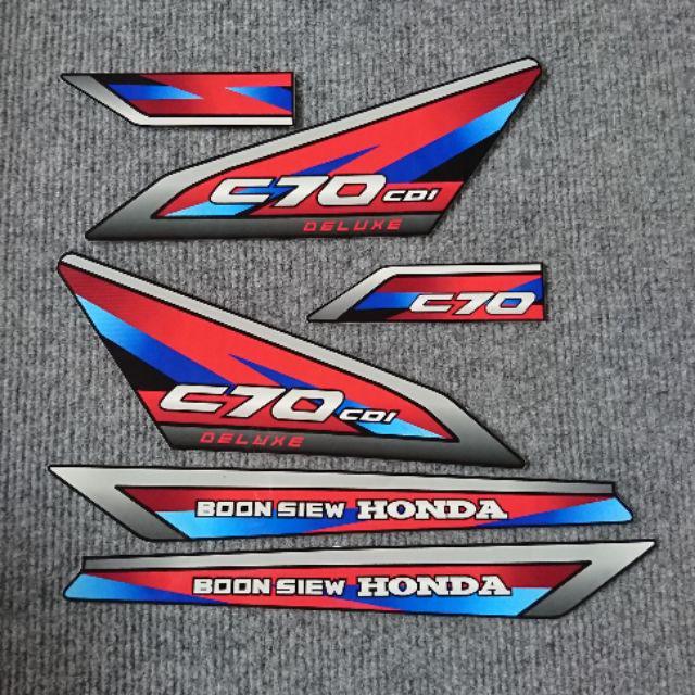 Striping Sticker For Honda Boon Siew GBO c70 c90  Shopee Malaysia