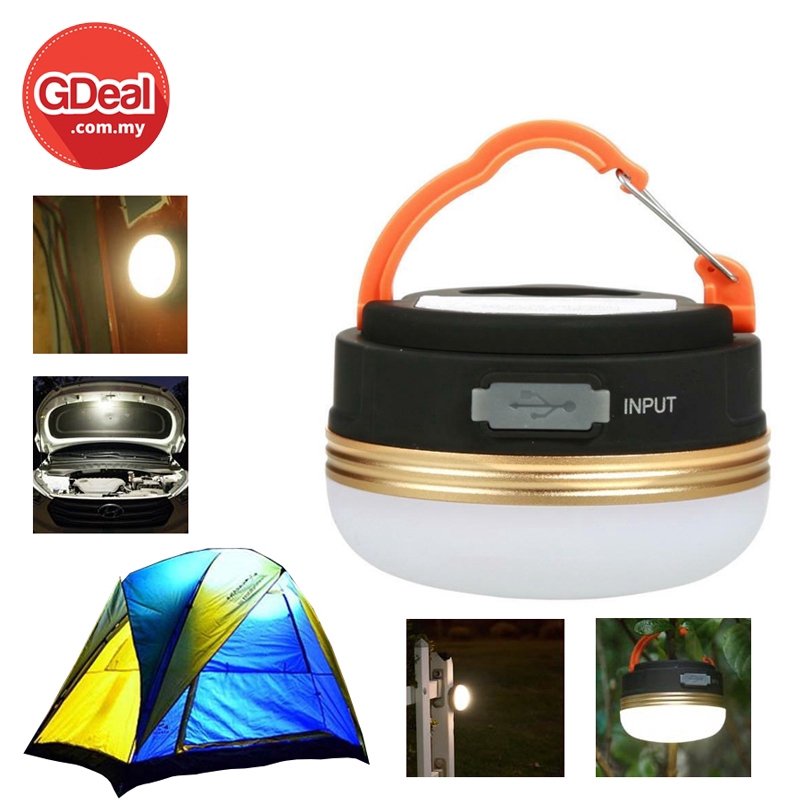 GDeal Rechargeable Glare Camping Lights LED Portable Camping Light With 3 Brightness Tent LED Light Bulb Outdoor Lamp