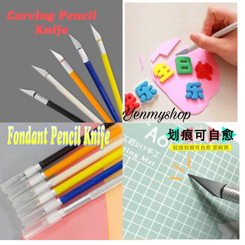 Kek Fondant tool, cake decoration, cookie decorating and Art Pen Knife, Pencil Knife, Craft Knife Pen,Pen Knife Cutter