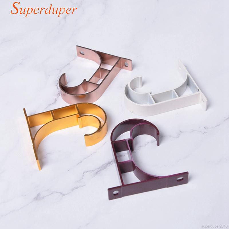 2 Pcs Curtain Rod Holder Ceiling Installation Curtain Drapery Rod