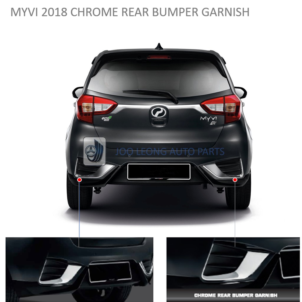 MYVI 2018 CHROME REAR BUMPER GARNISH  Shopee Malaysia