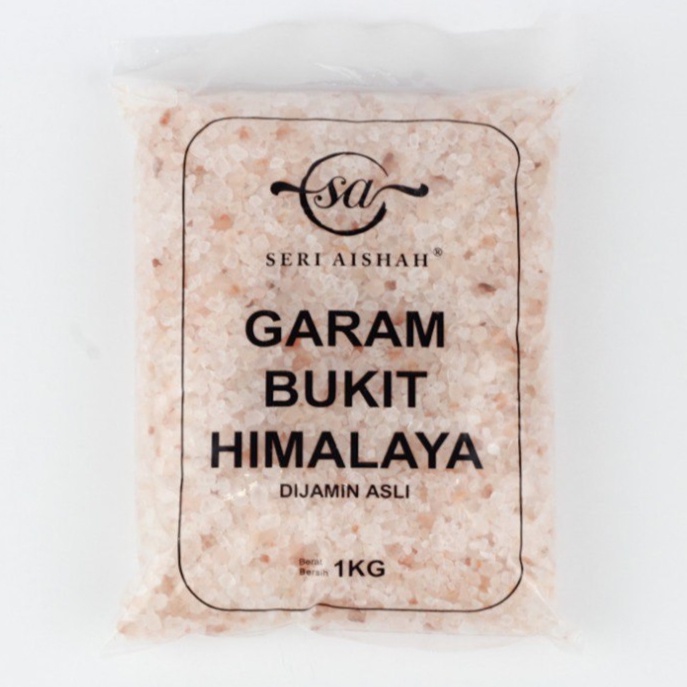 SERI AISHAH Garam Bukit Himalaya Rendaman kaki dan mandi Pink Premium Himalayan salt for bath foot buang toksin, eczema