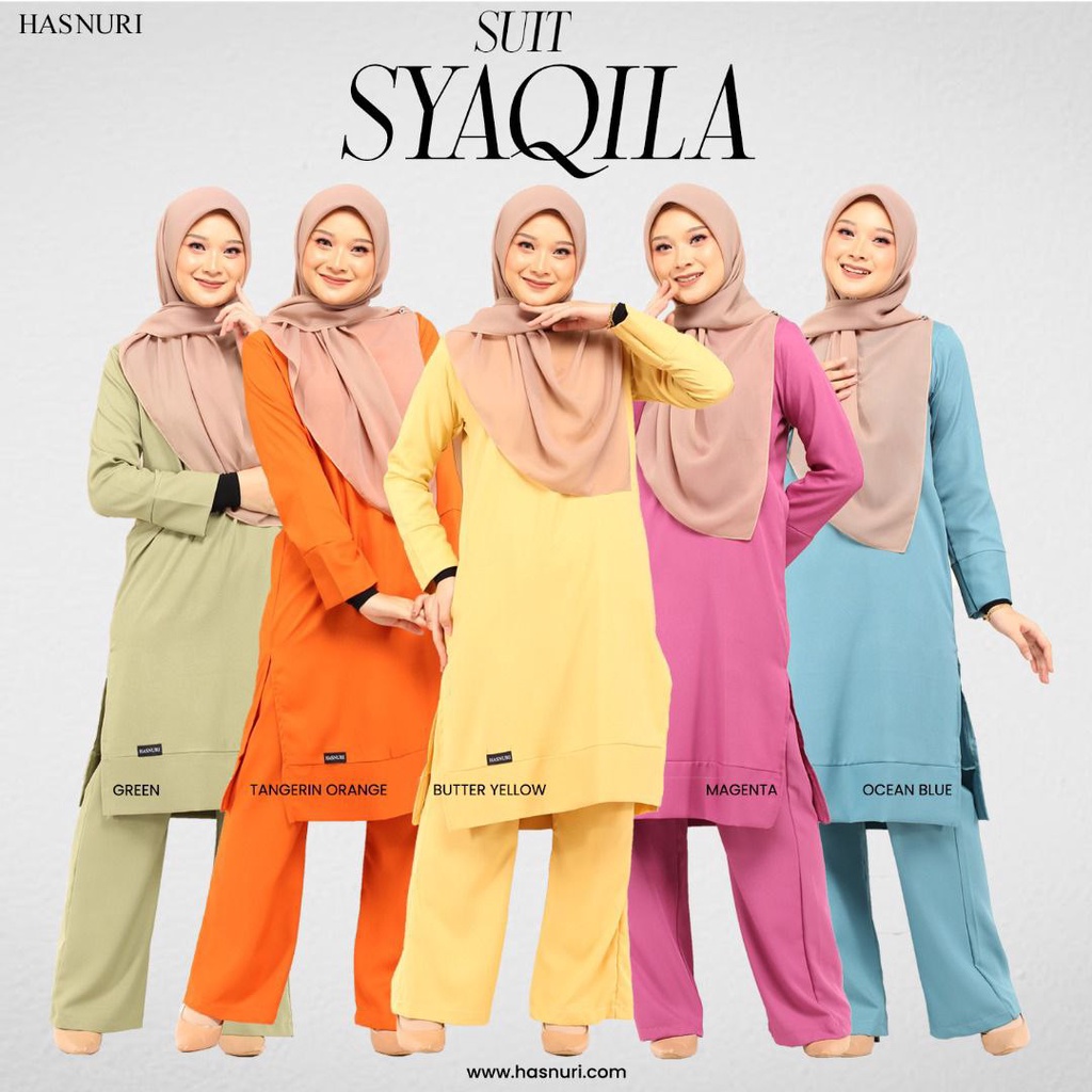 HASNURI SYAQILA MUSLIMAH SUIT NURSING SUIT SET WARDA SET BLOUSE AND MUSLIMAH SELUAR BLOUSE