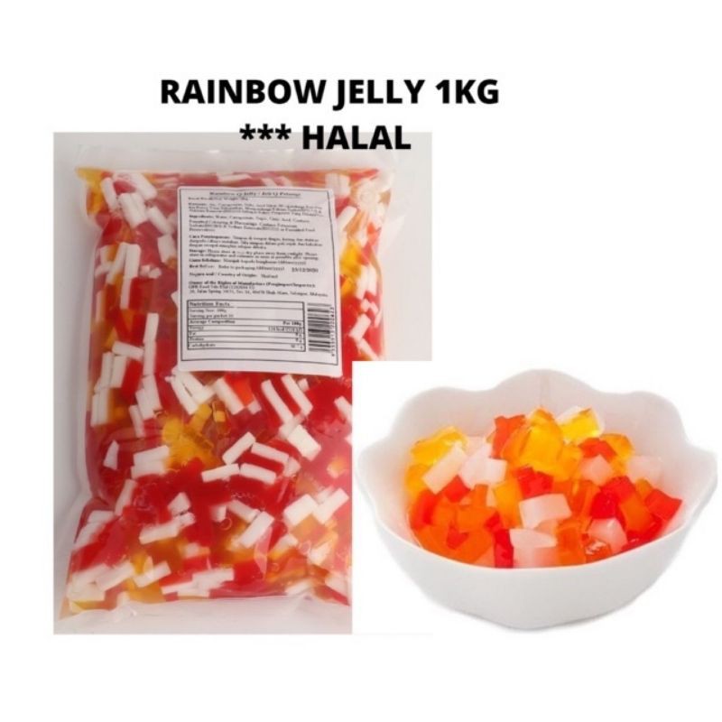 RAINBOW FRUITY JELLY TOPPING 1KG