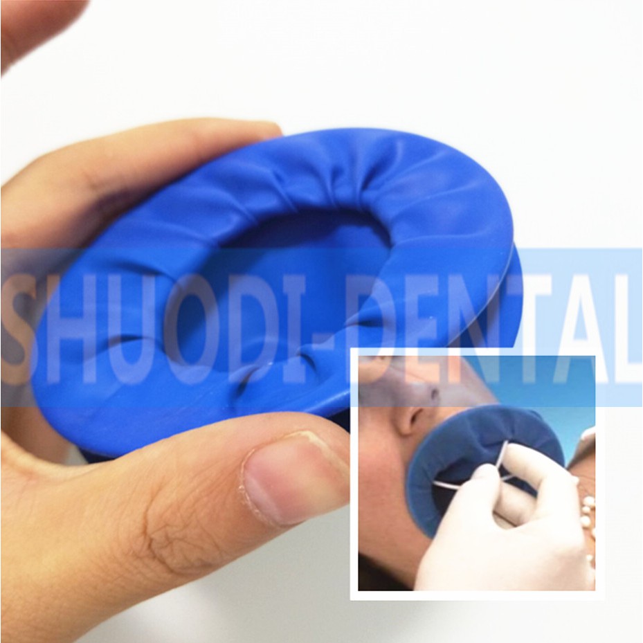 10-Pack Disposable Dental O-Shape Rubber Dams - Cheek Retractor / Mouth Opener (Sterile)