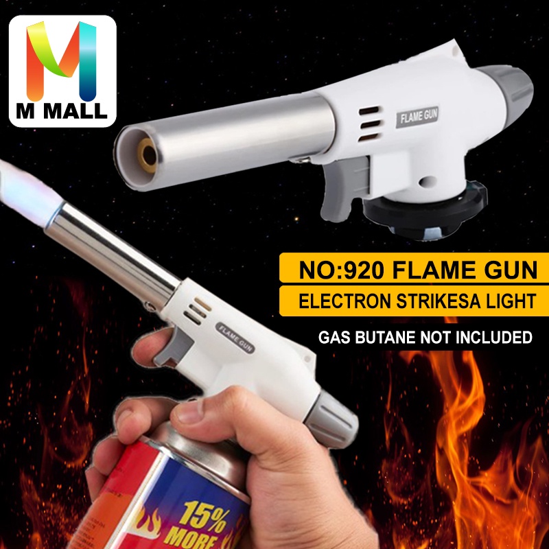 NO.920 FLAME GUN ELECTRON STRIKESA LIGHT MULTIPURPOSE PORTABLE BUTANE GAS TORCH CAMPING WELDING SAFELY IGNITION KITCHEN