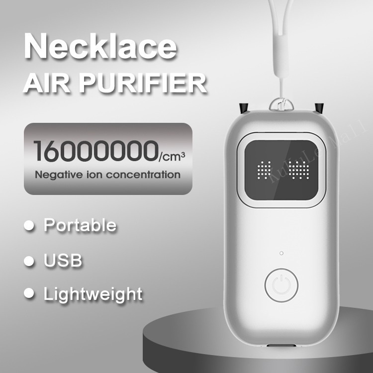 Portable Air Purifier Necklace Rechargeable Personal Air Purifier Mini Wearable Air Purifier Necklace Wireless Negative Anion Air Purifier Car Air Purifier 負離子空氣淨化器 空氣清新器