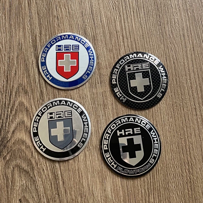 4pcs 45mm 56mm 60mm 65mm Wheel hub cap sticker for HRE Hub center cover