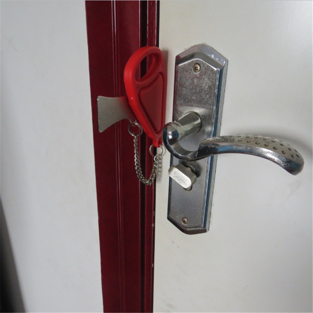 Haoyivivi Portable Lock Portable Security Door Lock Hotel Door
