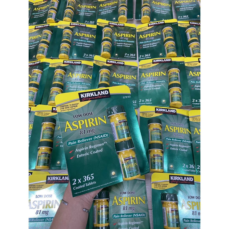 Kirkland Signature Low Dose Aspirin 81mg 365 tablets x 2 jars Shopee
