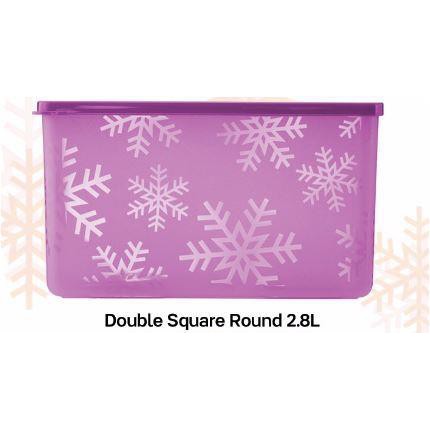 Tupperware Snowflake Double Square Round (1) 2.8L