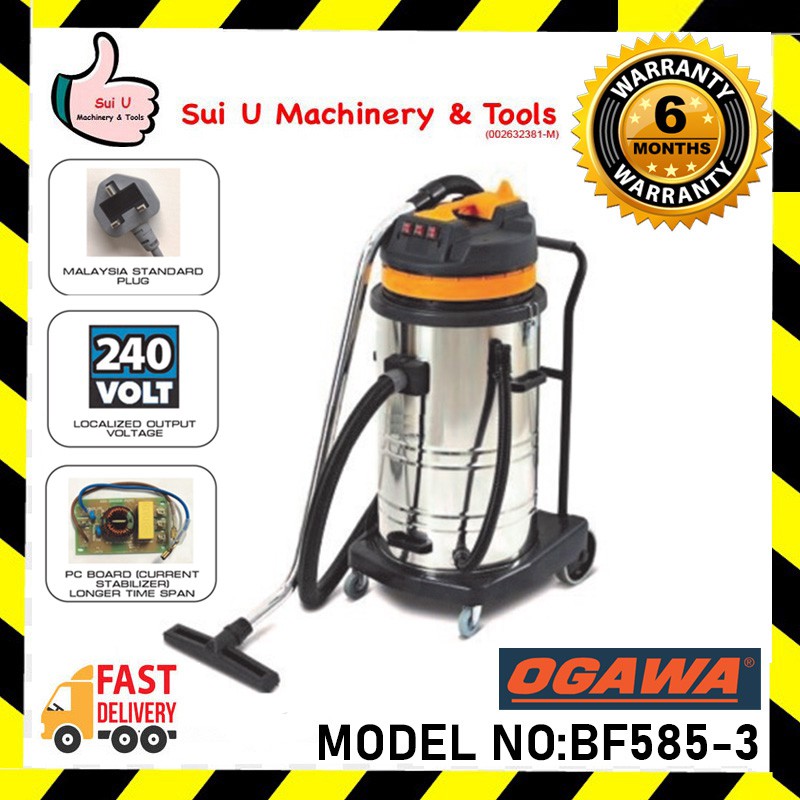 Ogawa BF5853 Industrial Wet & Dry Vacuum Cleaner 80Litre 3000W