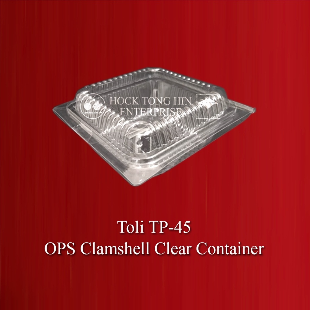 TP-45 OPS Clamshell Clear Container Disposable Plastic Food Tray ...