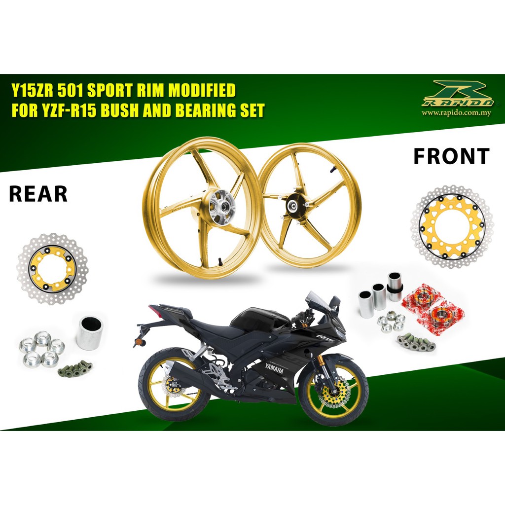 Rapido Yamaha R15 Convert Yamaha Y15ZR 501 Sport Rim Set (Not Included  Sport Rim)