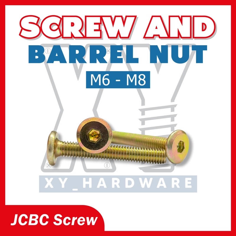 JCBC SCREW JCBC SKRU Furniture Screw and Nut M6M8 Furniture Connector
